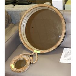 SET OF 2 SHOWHOME MIRRORS ROUND 25" IN DIAMETER