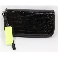 REPLICA CHANEL BLACK LETTER WALLET.