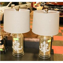 LOT OF 2 DECORATIVE TABLE LAMPS.