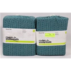 2 SETS OF XL TWIN JERSEY COTTON SHEETS WITH PILLOW