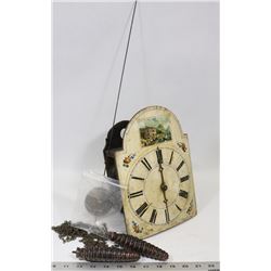 WORKING 1890'S WALL CLOCK WITH ALL ORIGINAL PARTS