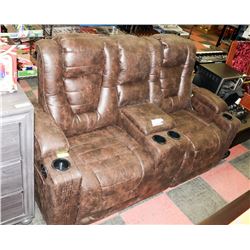 RUSTIC LEATHER ELECTRIC RECLINING WITH ELECTRIC
