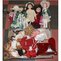LOT OF 2 BOXES OF COLLECTOR DOLLS