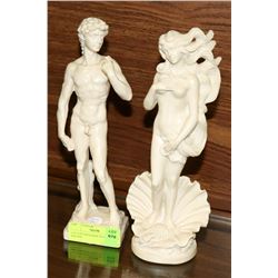 2 SCULPTURES MADE IN ITALY BY A. SANTINI