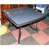 Image 1 : NEW METAL AND GLASS PATIO TABLE. FURNITURE