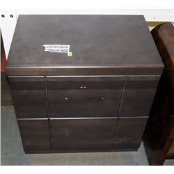 WOOD TONE 2 DRAWER NIGHT STAND. FURNITURE
