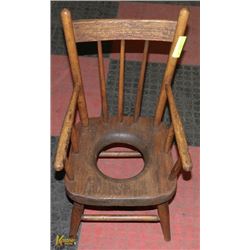 ANTIQUE POTTY CHAIR