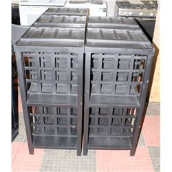 LOT OF 5 WOOD WINE RACKS. FURNITURE
