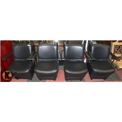 LOT OF 4 SALON DRYER CHAIRS.