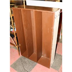 WOOD 3 TIER SHELF. FURNITURE