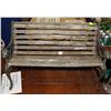 Image 1 : CAST IRON & WOOD MINI GARDEN BENCH - 24" L X
