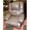 Image 1 : USED BROWN LEATHERETTE RECLINING SOFA CHAIR