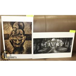 SET OF 2 ABSTRACT LTD EDITION, SIGNED PRINTS -