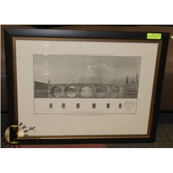 PRINT - PORT OF LONDON 1800 STONE BRIDGE DESIGN