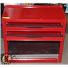 Image 2 : RED 2 DRAWER & 4 SHELVED CABINET TOOL BOX - 22"H
