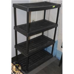 4 SHELF STORAGE SHELVING UNIT.