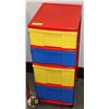 Image 1 : ROLLING 4 DRAWER STORAGE UNIT - 31"H X 12"W X