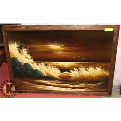 GOLD OCEAN PAINTING.