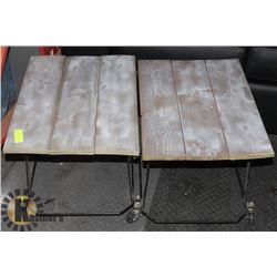 LOT OF 2 OUTDOOR FLOWER TABLE.