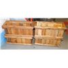 Image 1 : LOT OF 4 WOOD PLANTERS