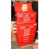 Image 1 : RED METAL BEACH ROLLING TOOLBOX BOTH TOP & BOTTOM