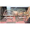 Image 1 : LOT OF 2 GLASS TOP METAL TABLES