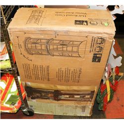 IN BOX HALF ROUND CURIO CABINET
