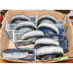 BOX OF ASSORTED CASTORS.