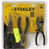 Image 1 : LOT OF 4 STANLEY 3PC PLIERS SET