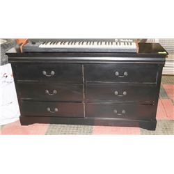 6 DRAWER DRESSER 85"X16"X32.5".