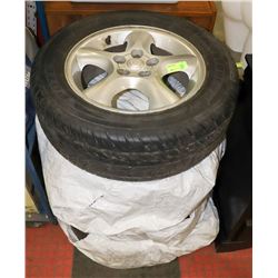 SET OF FOUR 5 BOLT RIMS W/ P215/60R16 BRIDGESTONE