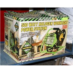 500 WATT WORKLIGHT W/ EXTENSION CORD WHEEL & MULTI