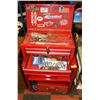 Image 1 : RED WATERLOO 2PC TOOL BOX WITH CONTENTS.