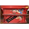 Image 2 : RED WATERLOO 2PC TOOL BOX WITH CONTENTS.
