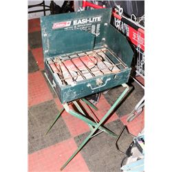VINTAGE COLEMAN CAMPSTOVE WITH STAND.
