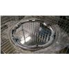 Image 1 : 14" ROUND CHROME PLATED STEEL PLATTERS-LOT OF 3