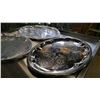 Image 1 : 18" OVAL CHROME PLATED STEEL PLATTERS-LOT OF 3