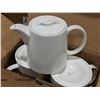 Image 1 : 14OZ/400ML WHITE PORCELAIN TEA POTS - LOT OF 2