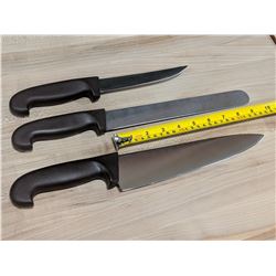 10" CHEF, 10" SLICING, 6" BONING - SET OF 3 KNI