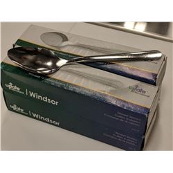 STAINLESS DESSERT SPOONS, WINDSOR SERIES LOT / 48