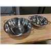 Image 1 : 14QT & 8QT STAINLESS STEEL COLANDERS - LOT OF 2