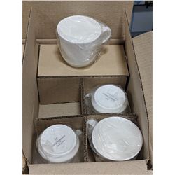 9OZ/265ML WHITE PORCELAIN COFFEE CUPS - LOT OF 24
