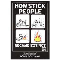 "How Stick People Became Extinct" Fine Art Litho Poster (24" x 36") by Renowned Pop Artist Todd Gold