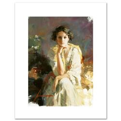  Yellow Shawl  Limited Edition Artist-Embellished Giclee on Canvas by Pino (1939-2010). AP Numbered 