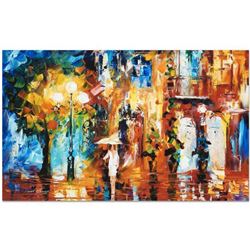 Leonid Afremov  Streetside Expression  Limited Edition Giclee on Canvas, Numbered and Signed; Certif