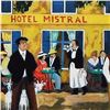 Image 2 : Guy Buffet, "Hotel Mistral" Limited Edition Serigraph; Numbered and Hand Signed with Certificate of 