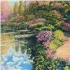 Image 2 : Howard Behrens (1933-2014), "Giverny Path" Limited Edition on Canvas, Numbered and Signed with COA.