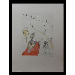 Salvador Dali- Hand Colored Original Etching "The Sacred Love of Gala"