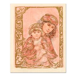 Edna Hibel (1917-2014), "Valentine and Kore" Limited Edition Lithograph on Rice Paper, Numbered and 