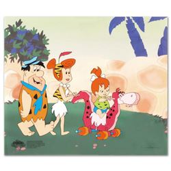  Strolling with Pebbles  Limited Edition SERICEL from the Popular Animated Series The Flintstones wi